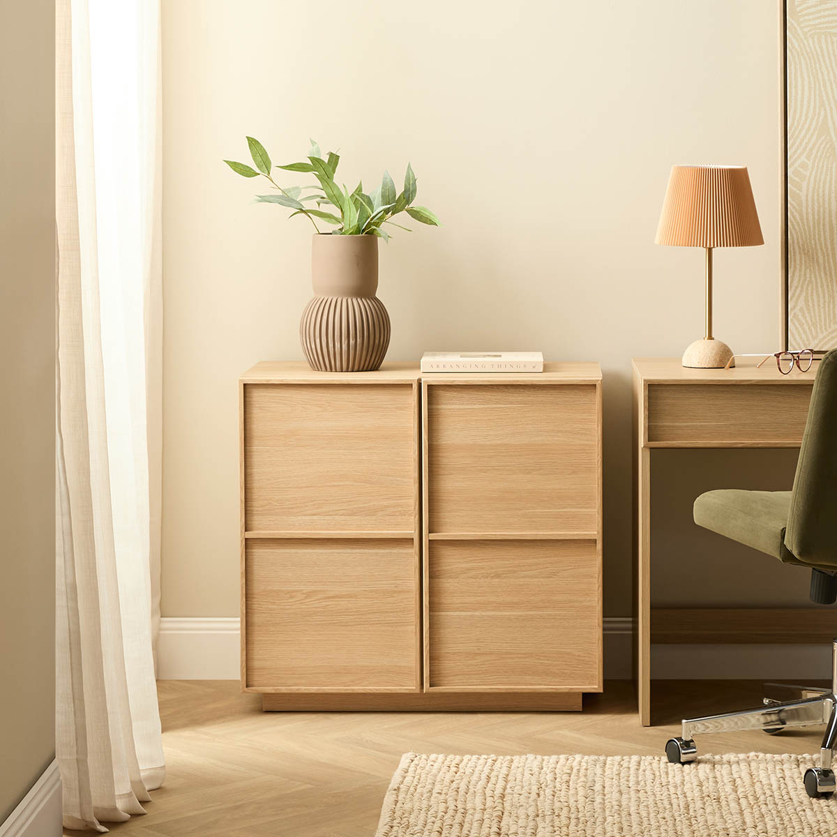 Osaka Two Door Cabinet – Natural - Image 1