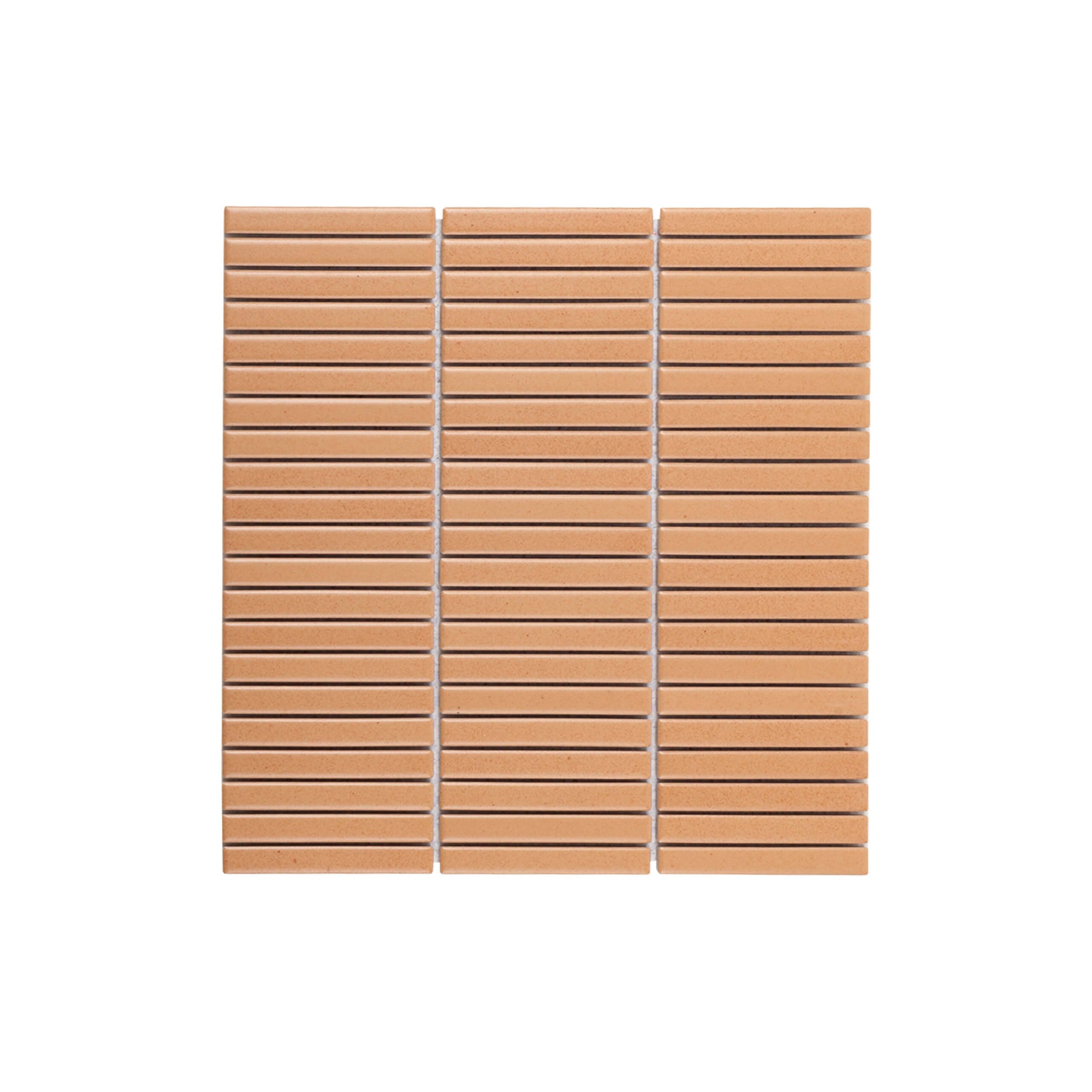 Porcelain Mosaic Kit Kat 12x92mm Matt Mid Clay