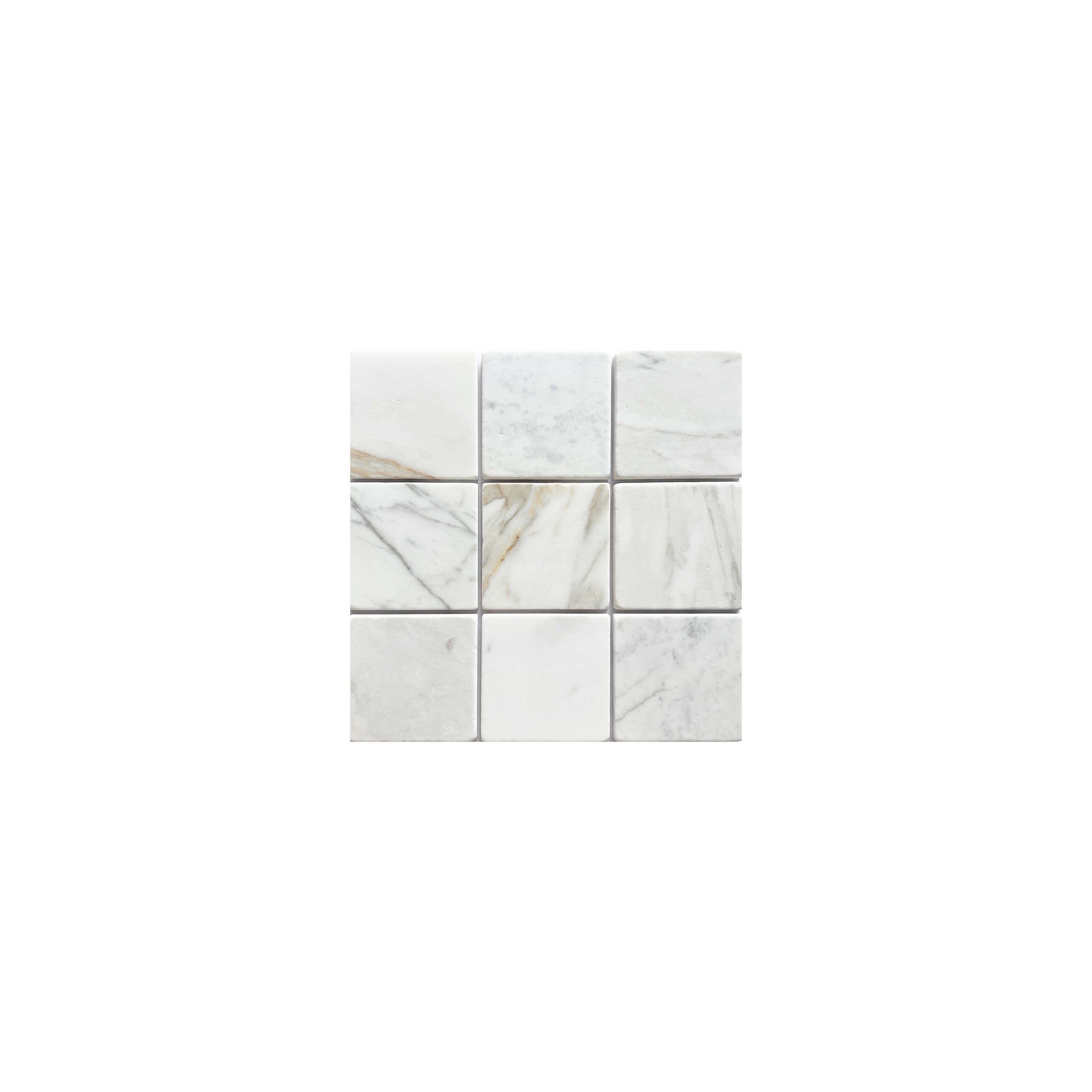 Apollo 100x100 Tumbled Calacatta Gold Subway Pressed