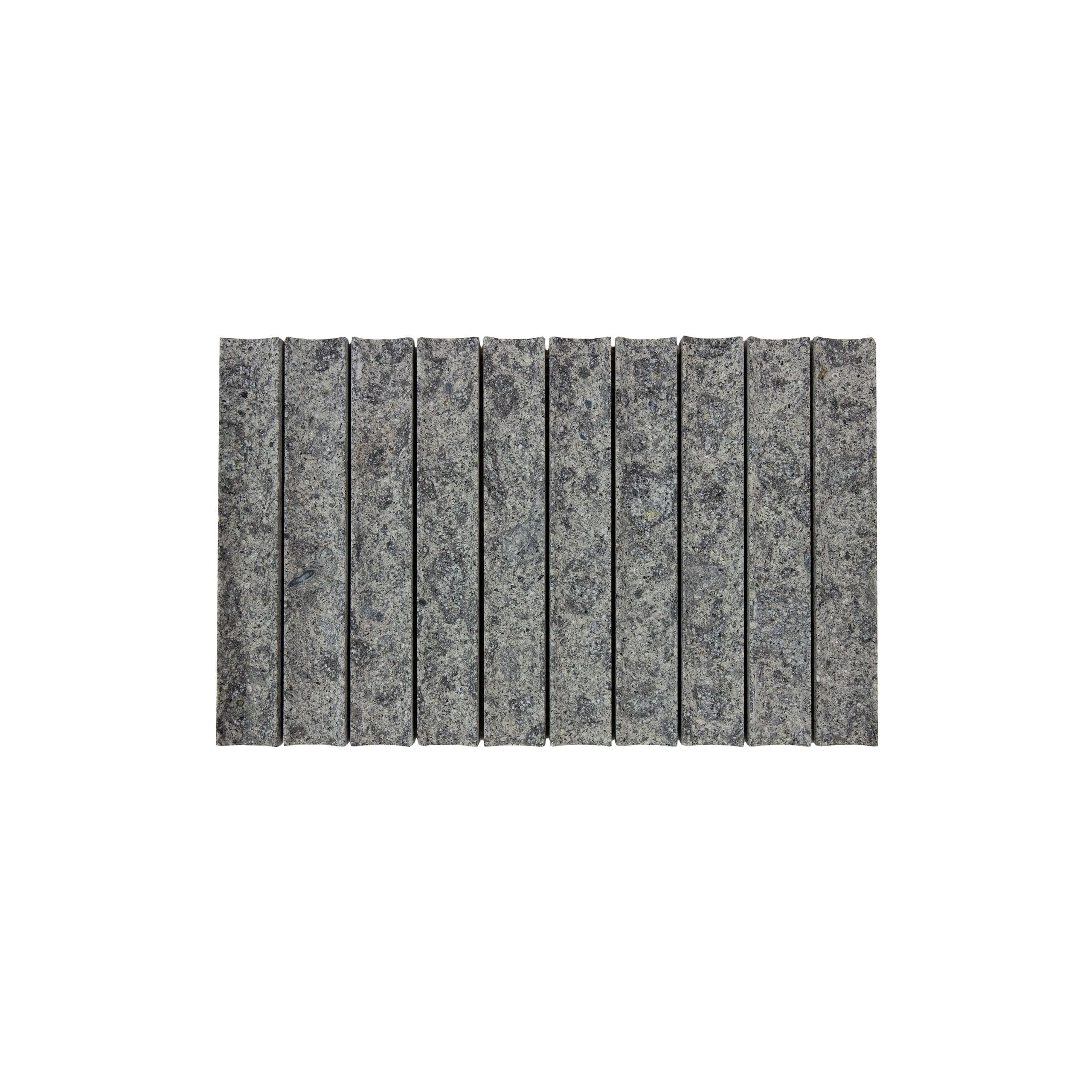Apollo Mosaic Concave 198x318mm Natural Stone Honed Pepper