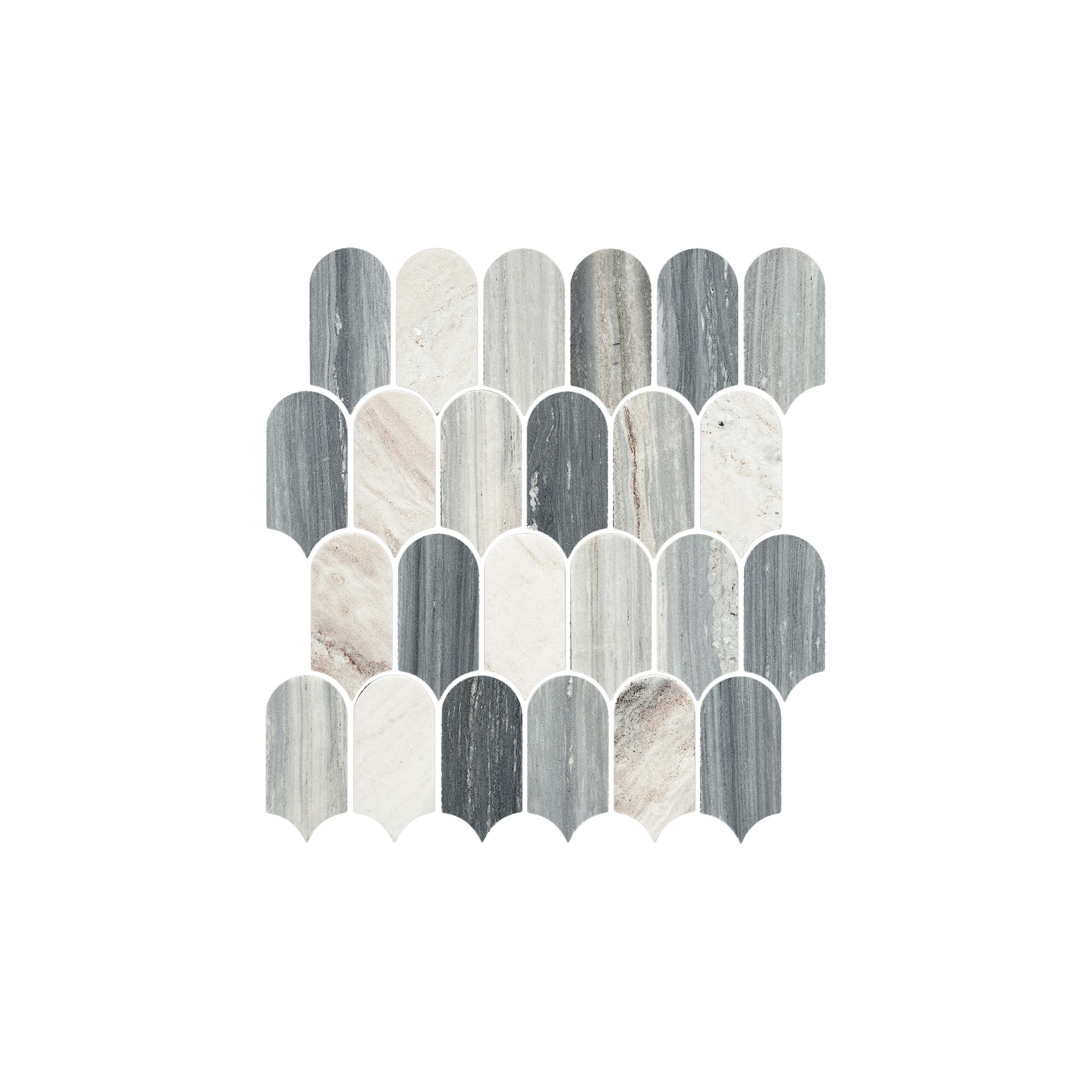 Artemis Mosaic Feather 50x103mm Natural Stone Honed Blue Sandstone