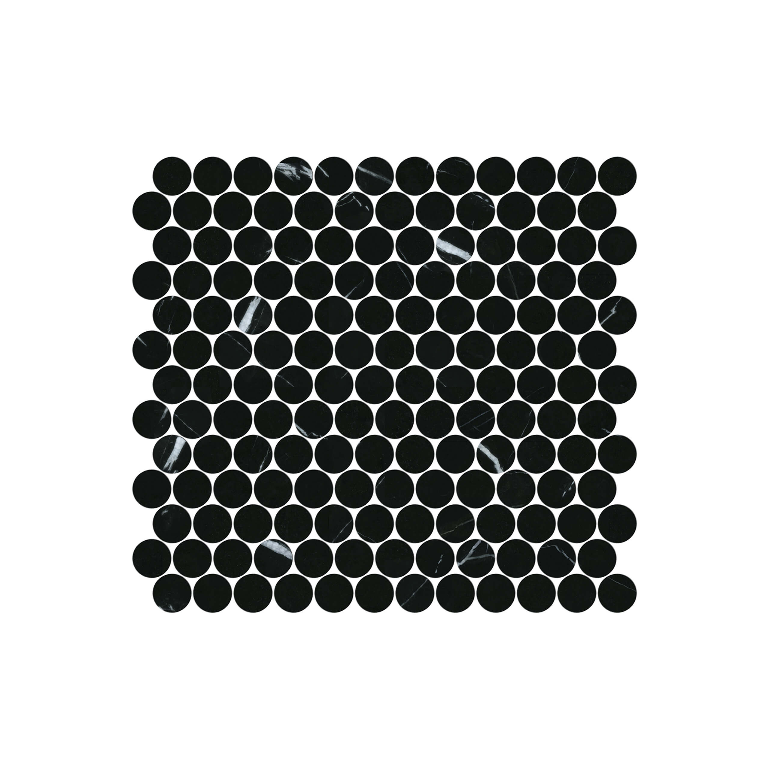 Artemis Mosaic Pennyround 23x23mm Natural Stone Honed Black