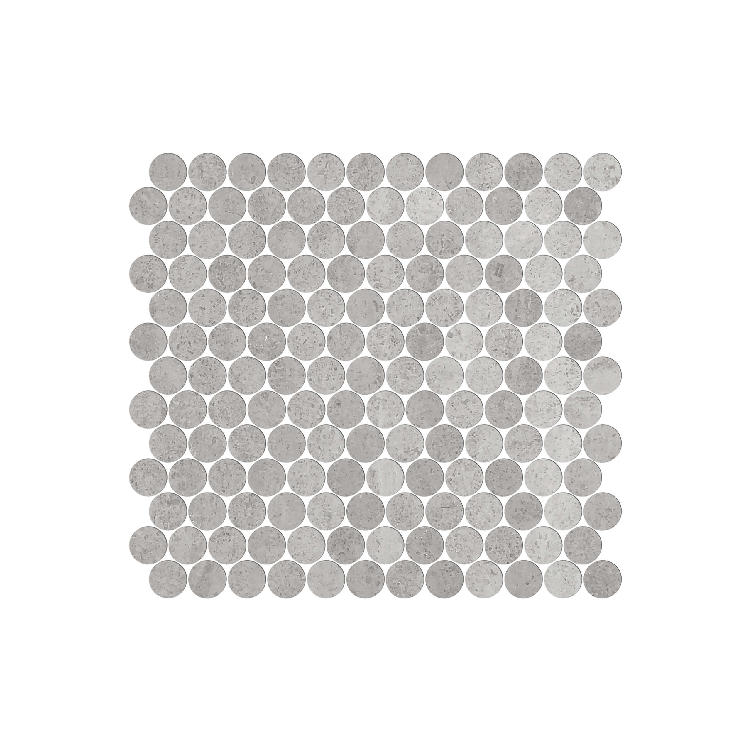 Artemis Mosaic Pennyround 23x23mm Natural Stone Honed New Grey - Image 1