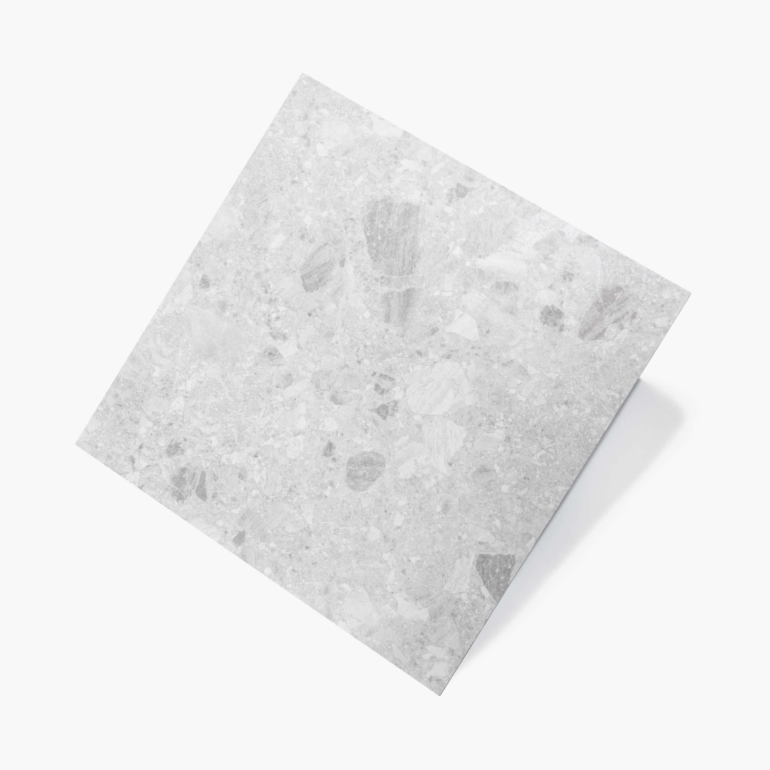 Big Terrazzo 600x600 Matt Light Grey Terrazzo Look Rectified