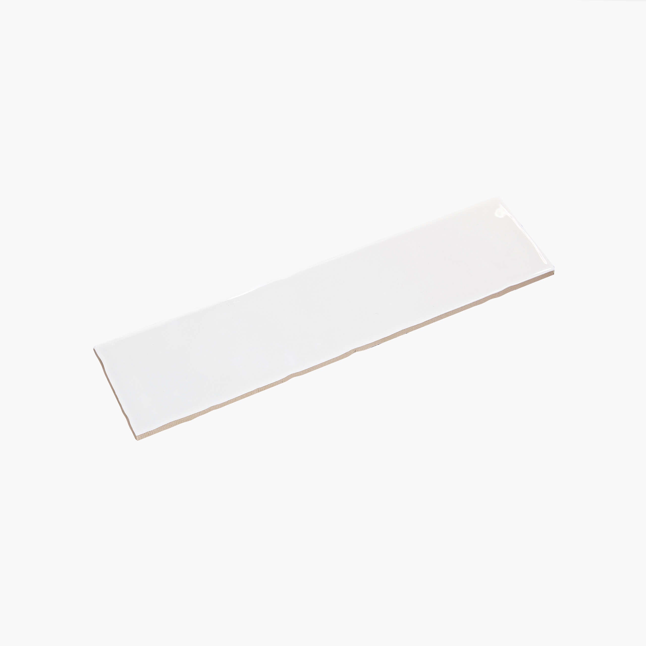 Wave Tile 75x300 Gloss White Subway Pressed