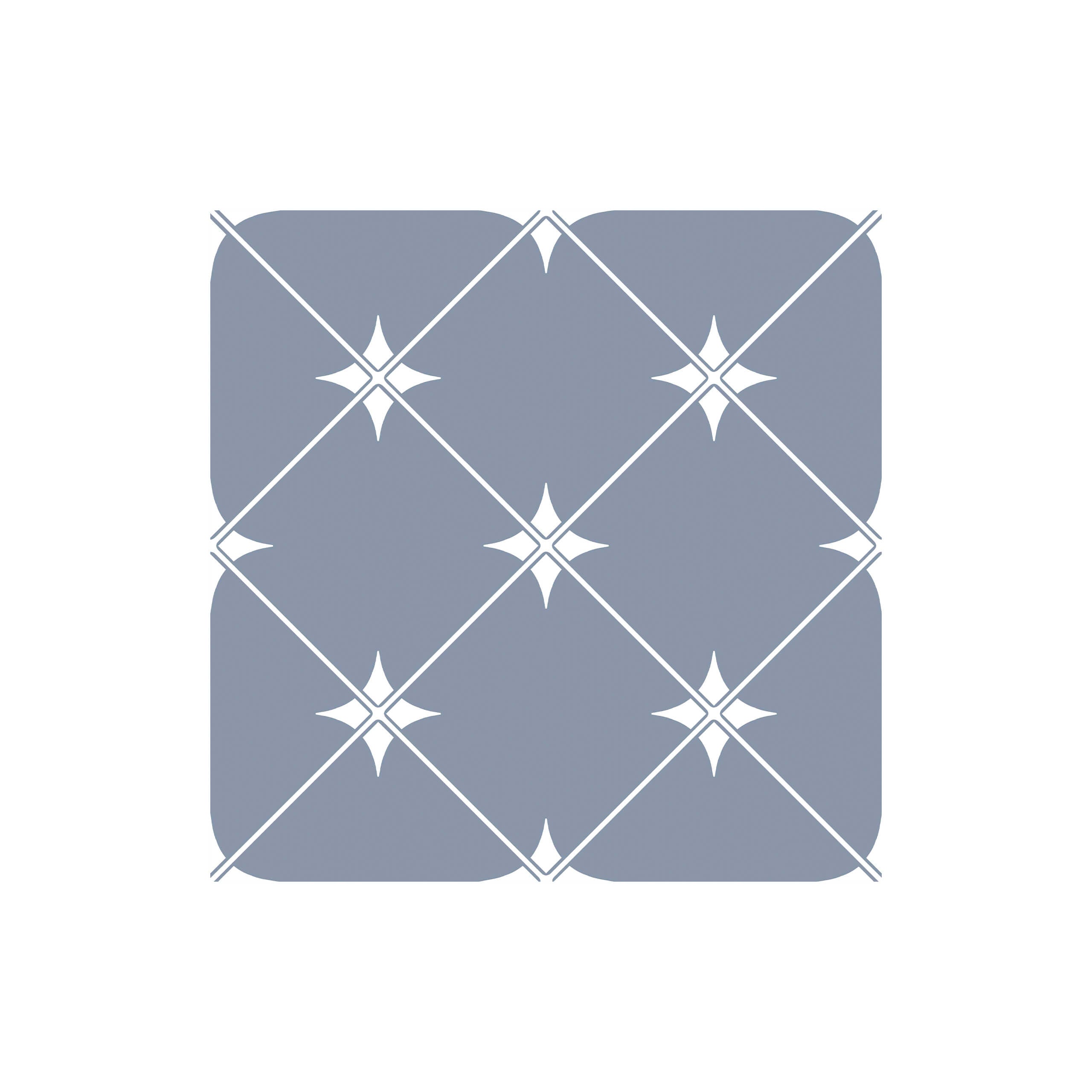 Lyndhurst 300x300 Matt Blue Encaustic Look Rectified