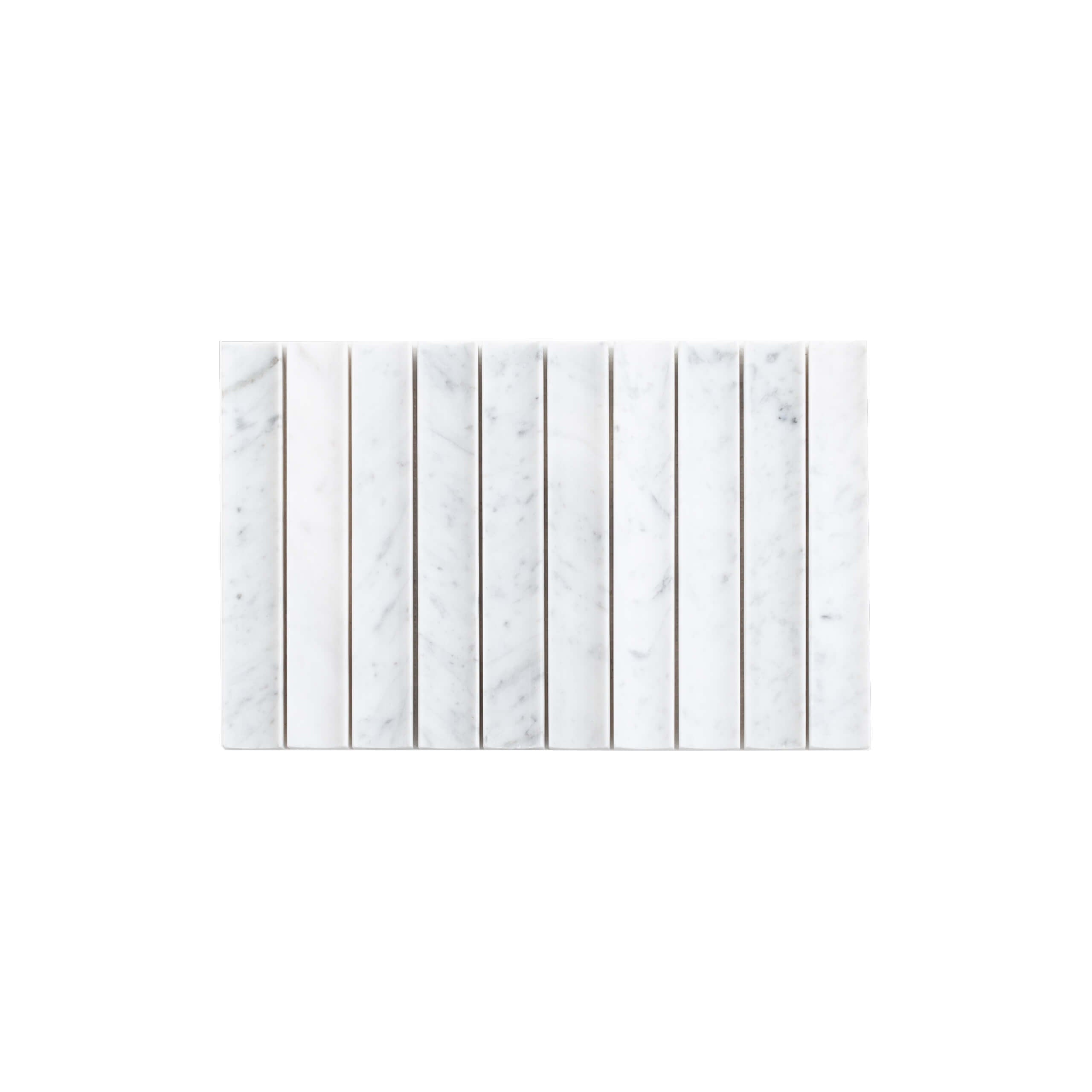 Marble Mosaic Concave 198x318mm Honed Carrara