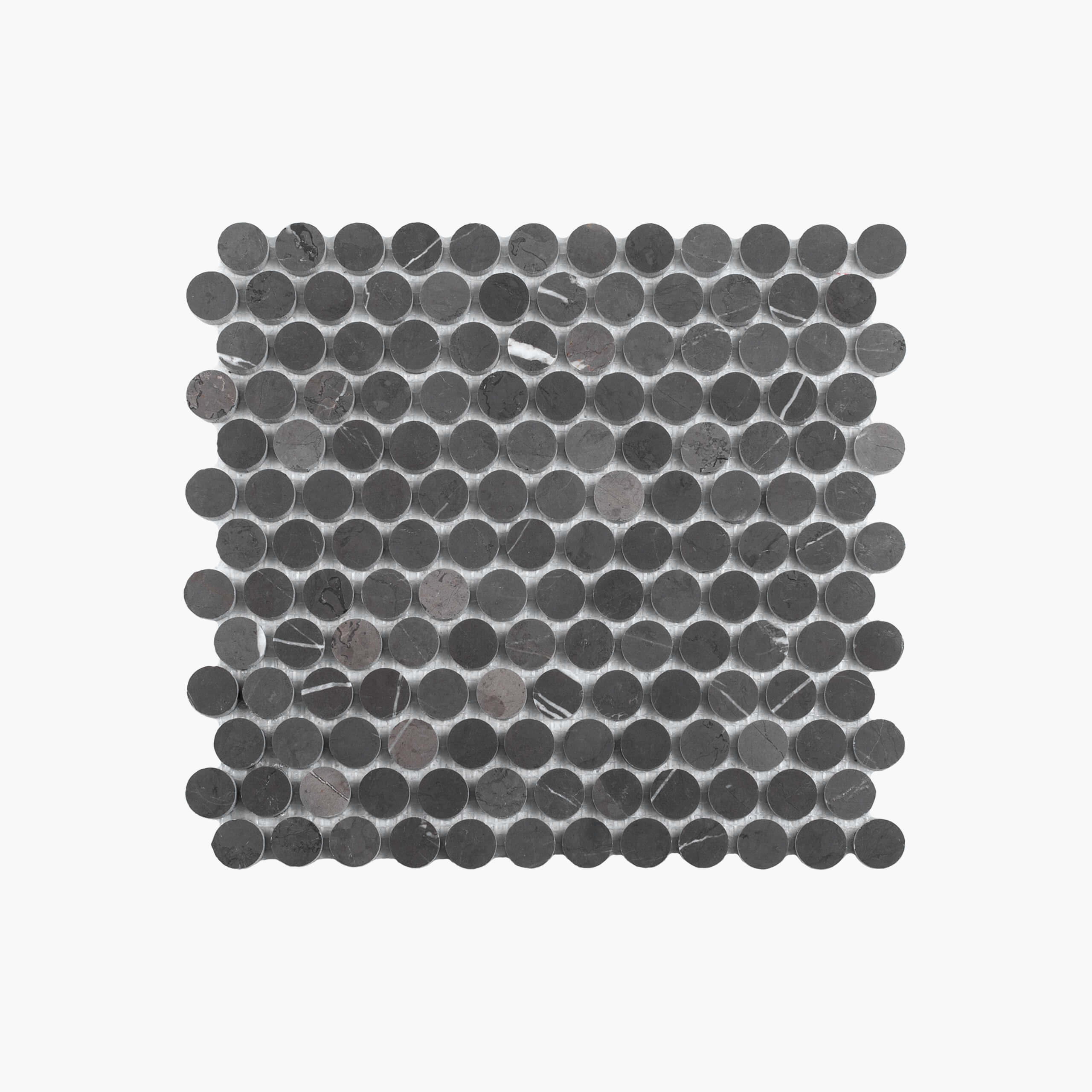 Marble Mosaic Pennyround 23x23mm Honed Pietra Grey