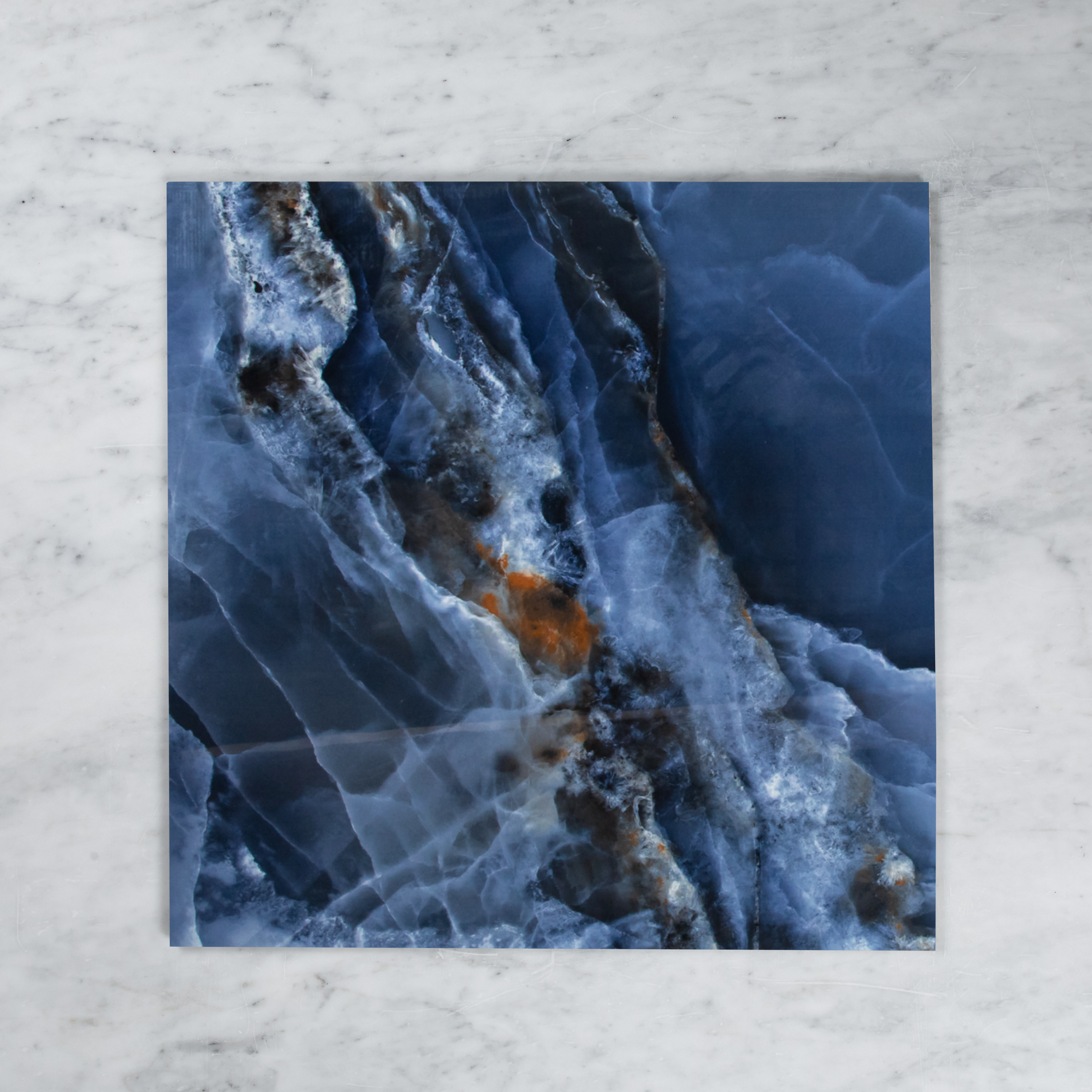 Onyx Aqua Blue Polished