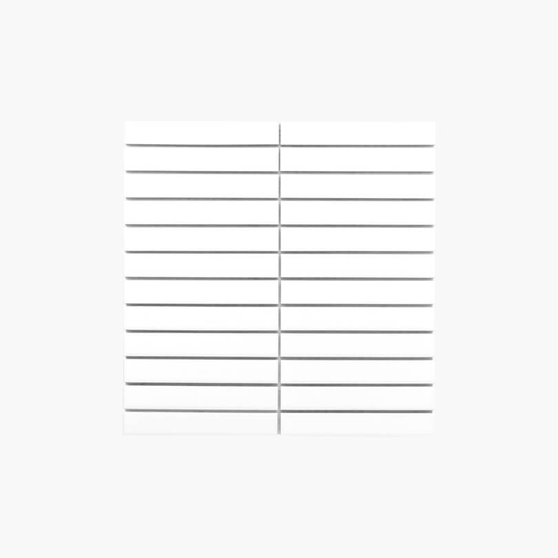 Porcelain Mosaic Kit Kat 22x145mm Gloss White