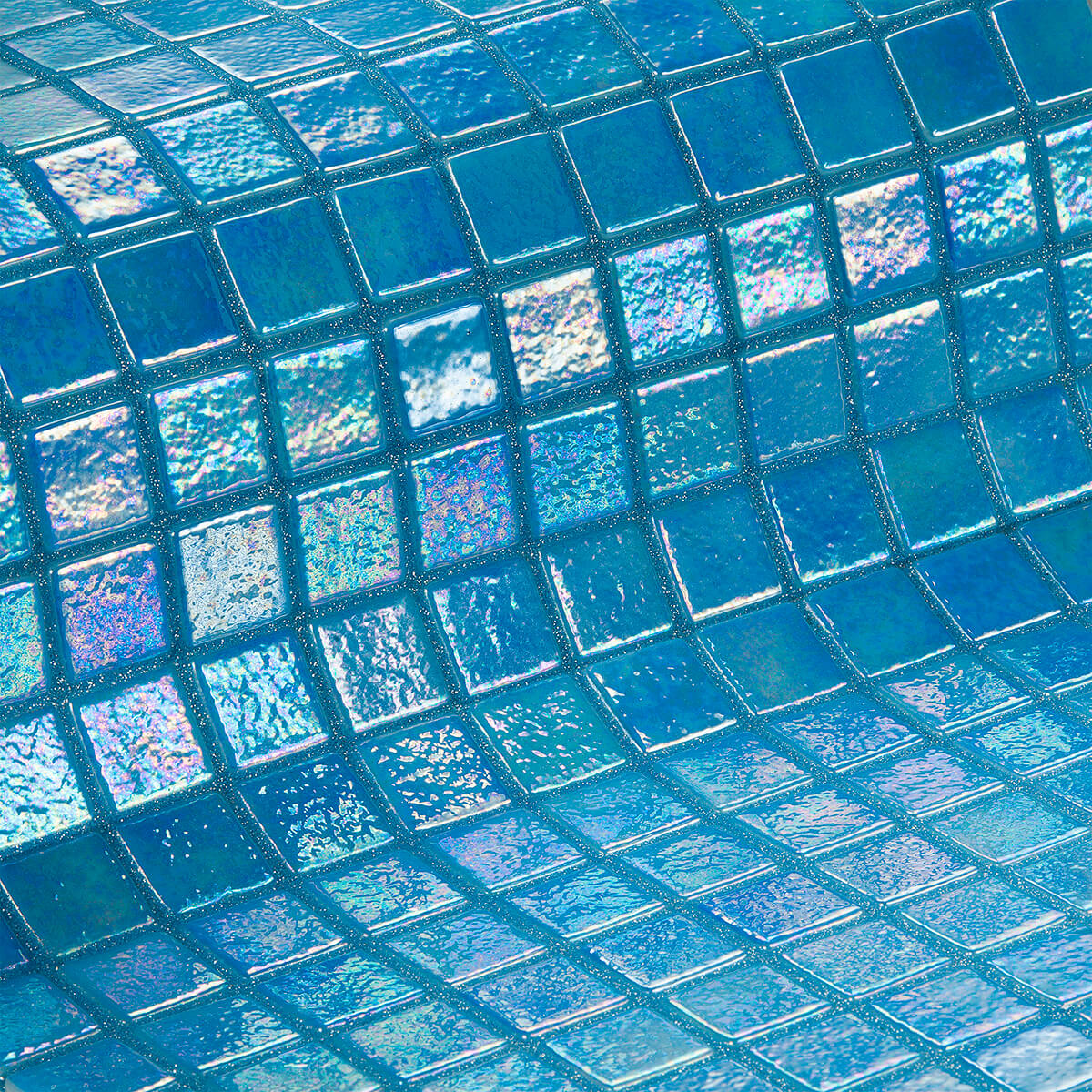 Ezarri Iris Mosaic Square 25x25mm Glass Gloss Azur