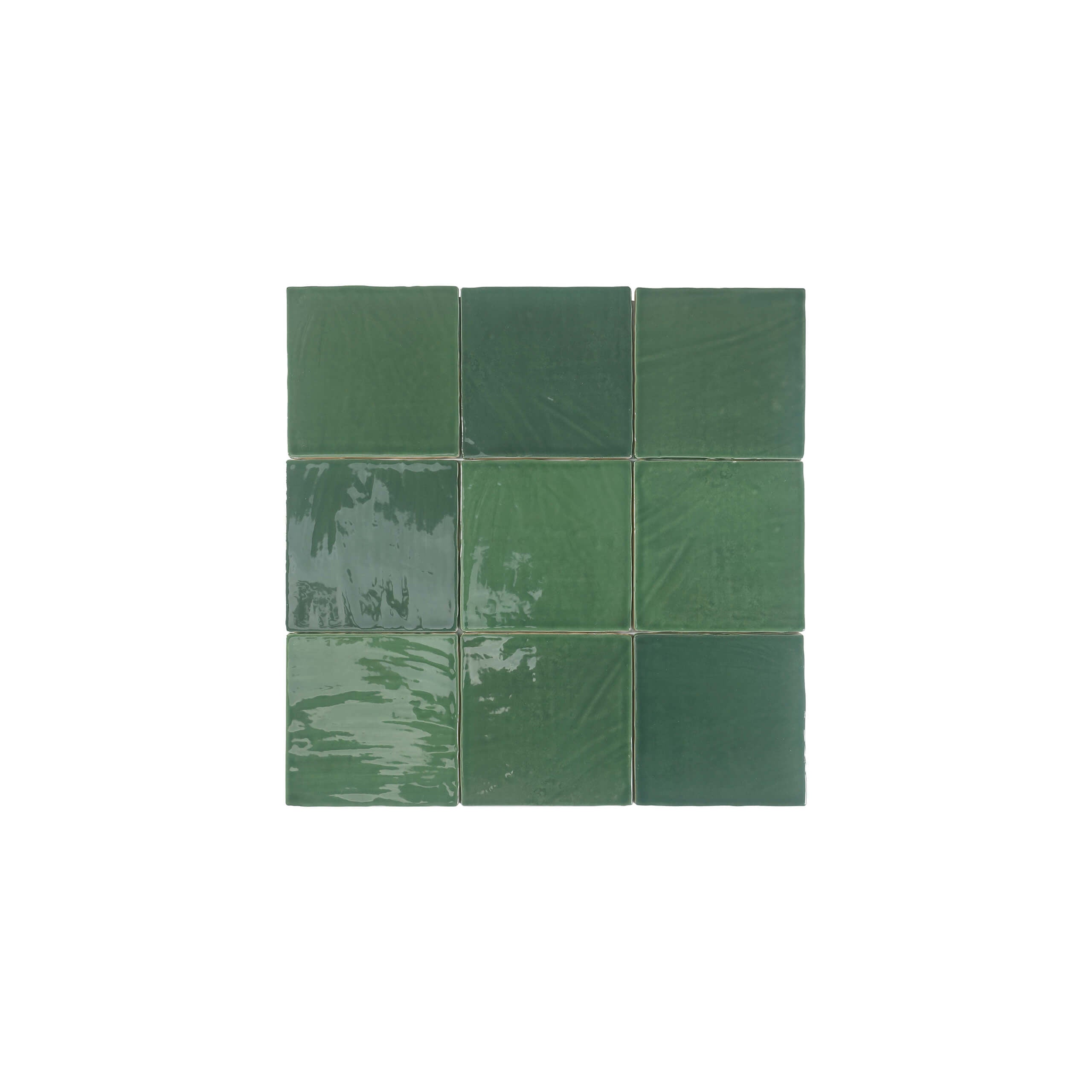 Tabarca 150x150 Gloss Verde Subway Pressed
