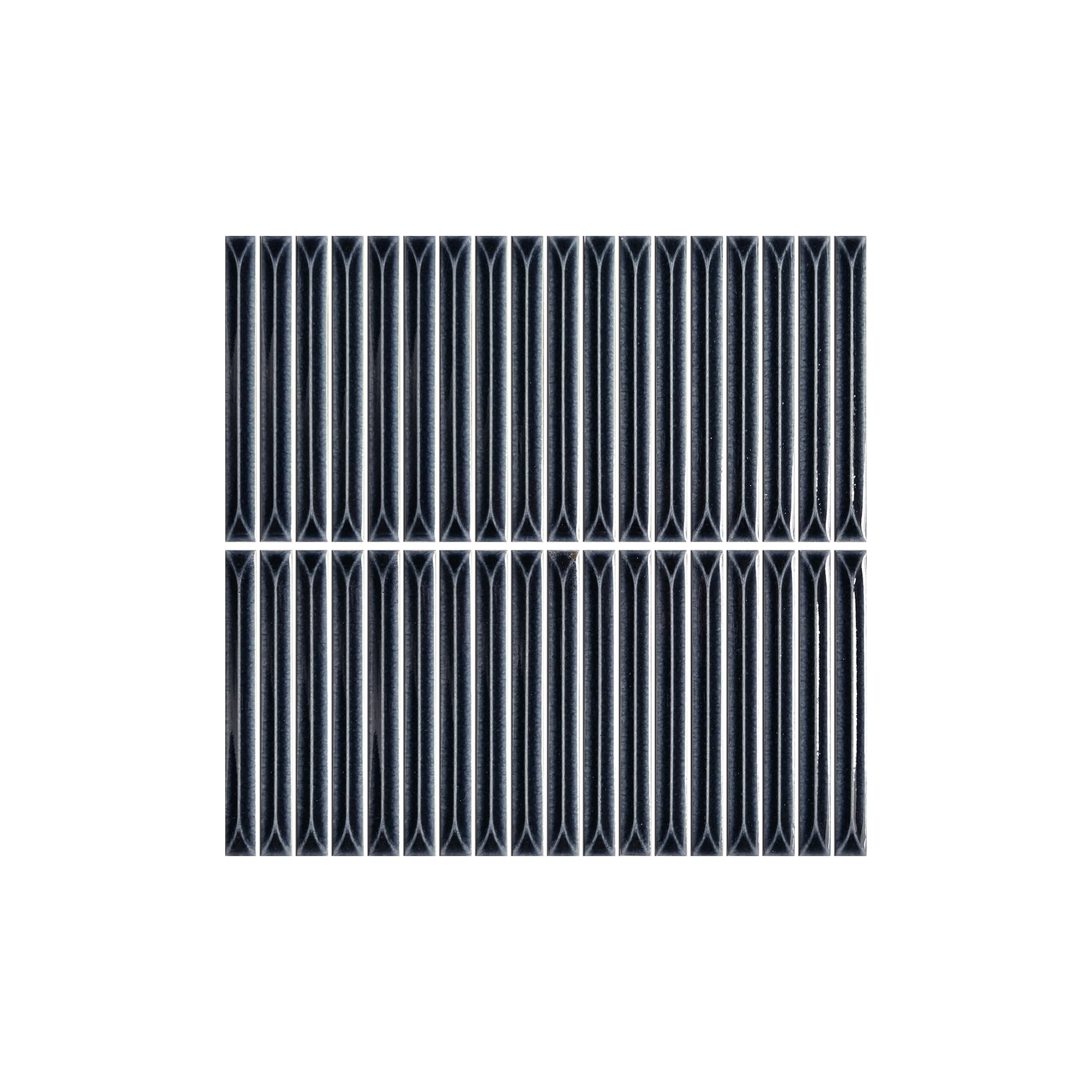 Ukibori Mosaic Kit Kat 15x145mm Porcelain Gloss Midnight Black